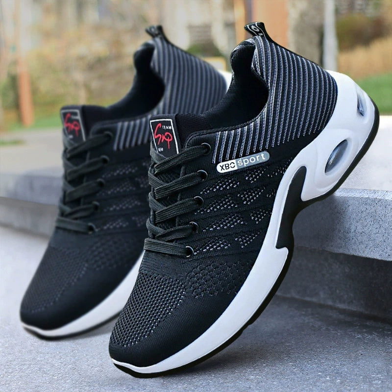 Men's Lace-Up Running Shoes – Big Size Thick Sole Height-Boosting Sports Sneakers