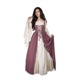 Women's Halloween Medieval Renaissance Costume Dress – Square Neck Lace-Up Corset Vintage Style